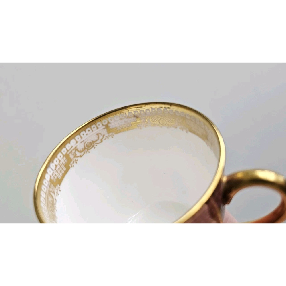 Antique Cauldon China England Demitasse Cups Set of 4 Gold Gilt Muliple Colors - Picture 6 of 16